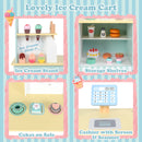 Kids Ice Cream Truck Pretend Play Set for Toddlers with Vending Machine-Green