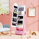 Kids Jewelry Armoire Freestanding Jewelry Cabinet with 3-Color Lighted Full Length Mirror
