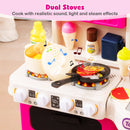 Kids Kitchen Playset Pretend Play Kitchen with Realistic Sounds and Lights