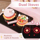 Kids Kitchen Playset with Cooking Accessories and Storage