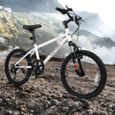 Kids Mountain Bike 20 24 Inch Child Bicycle for Boys Girls Aged 8+ Years Old White
