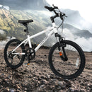 Kids Mountain Bike 20 24 Inch Child Bicycle for Boys Girls Aged 8+ Years Old White