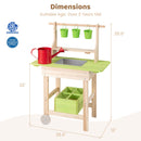 Kids Mud Kitchen with Removable Pots and Planting Trough