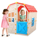 Kids Outdoor Playhouse with Openable Windows and Door for Indoor Room