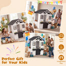 Kids Outdoor Playhouse with Sink Spruce Wooden Cottage with Half Door