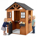 Kids Outdoor Playhouse with Sink Spruce Wooden Cottage with Half Door