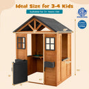 Kids Outdoor Playhouse with Sink Spruce Wooden Cottage with Half Door