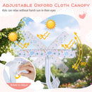 Kids Patio Swing 2-Seater Outdoor Porch Swing Lounge Chair with Adjustable Canopy