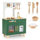 Kids Play Kitchen with Microwave and Rotation Knobs for Girls Boys Aged 3-6