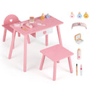 Kids Pretend Nail Salon Playset with Table and Stools