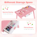 Kids Pretend Nail Salon Playset with Table and Stools