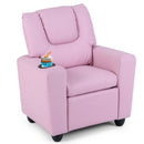 Kids Recliner Chair Push Back Toddler Reclining Armchair with Cup Holder