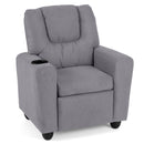 Kids Recliner Chair Push Back Toddler Reclining Armchair with Cup Holder