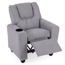 Kids Recliner Chair Push Back Toddler Reclining Armchair with Cup Holder