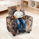 Kids Recliner Chair Push Back Toddler Reclining Armchair with Cup Holder