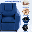 Kids Recliner Chair Push Back Toddler Reclining Armchair with Cup Holder