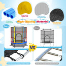 55 Inch Kids Recreational Trampoline Bouncing Jumping Mat with Enclosure Net