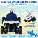 Kids Ride On Car Sliding Toy with Music and Under-Seat Storage