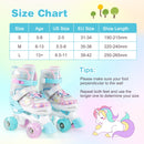 Kids Roller Skates 4 Sizes Adjustable Quad Skates with Light-up Wheels and Safety Protection