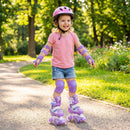 Kids Roller Skates 4 Sizes Adjustable with Light-up Wheels for Toddler Aged 3-4 (XS)