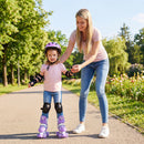 Kids Roller Skates 4 Sizes Adjustable with Light-up Wheels for Toddler Aged 3-4 (XS)