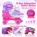 Kids Roller Skates for Toddlers Ages 7-9 with 4 Light up Wheels