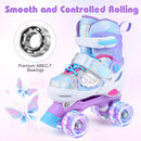 Kids Roller Skates for Toddlers Ages 5-7 with 4 Light-up Wheels