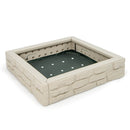2-In-1 HDPE Kids Sandbox with Cover and Bottom Liner-White