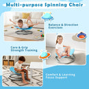 Kids Sensory Swivel Chair 360° Spinning Seat with Metal Base