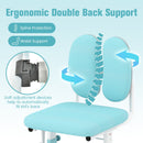 Ergonomic Height-adjustable Kids Study Chair with Double Back Support