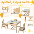 Kids Table and Chair Set with Reversible Whiteboard