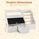 Kids Toy Storage Organizer with Flip-Up Blackboard