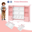 Kids Toy Storage and Bookshelf with Boxes and Open Shelves