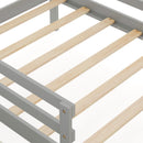 Kids Twin Size Bed with 2 Drawers Solid Wood Bed with Blackboard-Gray
