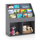 Kids Wooden Bookshelf Bookcase Children Toy Storage Cabinet Organizer-White