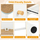 Kids Wooden Study Desk Writing Table with Hutch and Drawer
