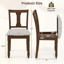 Set of 2 Kitchen Dining Chair with Linen Fabric and Storage Space