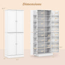 Kitchen Pantry Cabinet 65.5 Inch Freestanding Tall Buffet Cupboard