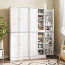 Kitchen Pantry Cabinet 65.5 Inch Freestanding Tall Buffet Cupboard