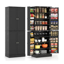 Kitchen Pantry Cabinet 65.5 Inch Freestanding Tall Buffet Cupboard
