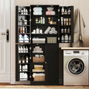 Kitchen Pantry Cabinet 65.5 Inch Freestanding Tall Buffet Cupboard
