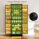 Kitchen Pantry Cabinet 65.5 Inch Freestanding Tall Buffet Cupboard