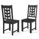 Kitchen Side Dining Chair Set of 2 with Rubber Wood Frame
