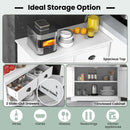 Kitchen Buffet Storage Cabinet with 2 Doors and 2 Storage Drawers-White