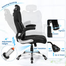 Kneading Massage Office Chair with Adjustable Headrest-Black