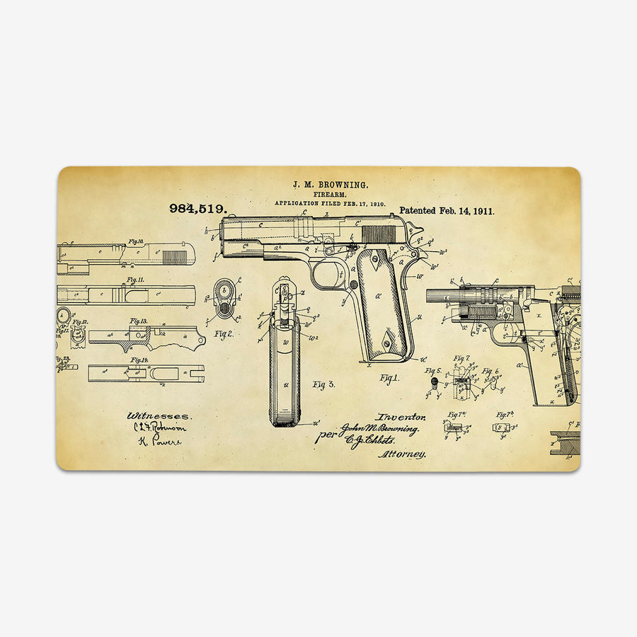 Browning 1911 Firearm Playmat