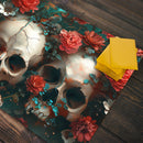 Macabre Skull and Flowers Playmat