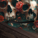 Macabre Skull and Flowers Playmat