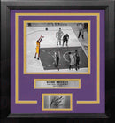 Kobe Bryant's Last Career Shot Los Angeles Lakers Framed Basketball Photo with Engraved Autograph