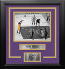Kobe Bryant's Last Career Shot Los Angeles Lakers Framed Basketball Photo with Engraved Autograph